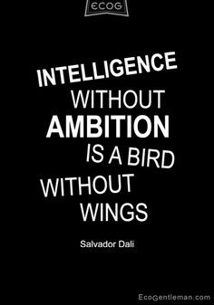 ... quote about intelligence and ambition