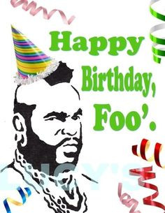 ... Card (Happy Birthday, Foo') funny birthday card - silly - 1980s