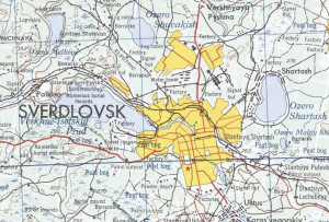 map of the Sverdlovsk area.