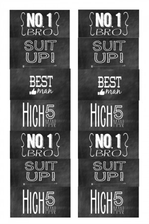 made these chalkboard background cigar labels with some fun sayings ...