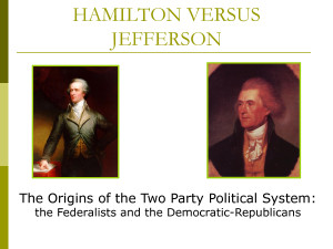 Federalist vs Democratic Republican Chart
