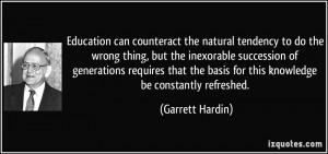More Garrett Hardin Quotes
