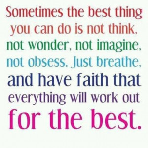 Trying to tell myself...