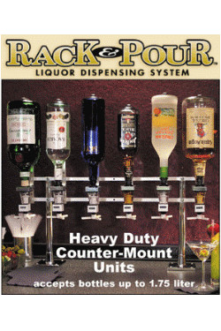 Liquor Bottle Dispenser Rack System