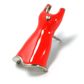 Red Dress Lapel Pin