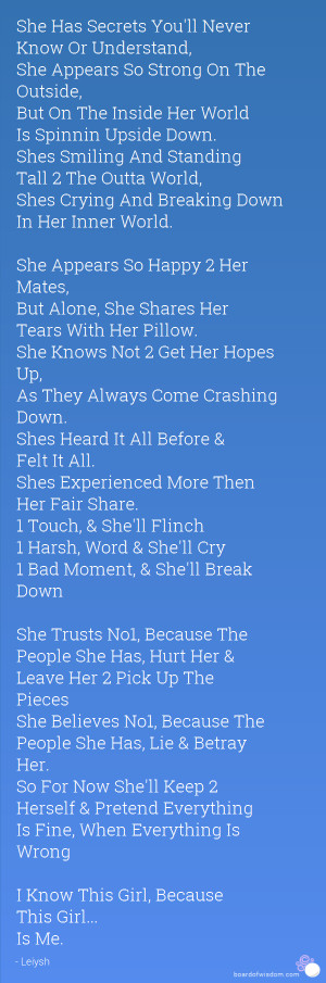 She Trusts No1, Because The People She Has, Hurt Her & Leave Her 2 ...