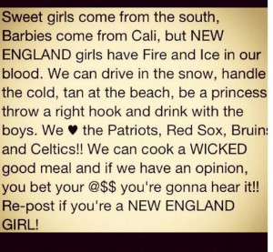 Men Love New England Girls! We do it better