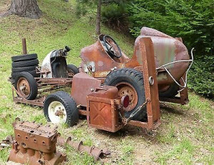 old race car and trailer 1946 perfect to tow behind rat rod pick up ...