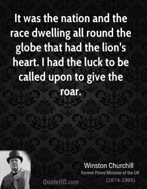 It was the nation and the race dwelling all round the globe that had ...