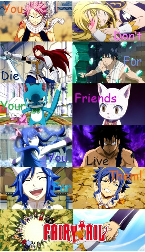... quote from Erza that really makes me feel warm inside:You don't die