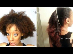 How To Properly Detangle & Straighten Naturally Curly Hair ...