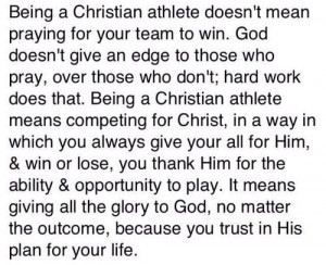 Christian athlete ️