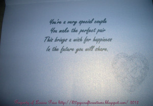 Wedding Sayings For Cards...