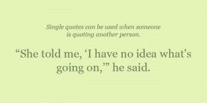 Double Quotes vs. Single Quotes