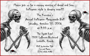 creepy halloween party invitations