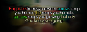 Click to view happiness keeps you sweet facebook cover photo