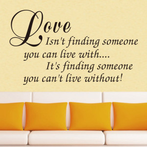 Love isn't finding quote wall decal removable waterproofing wall ...