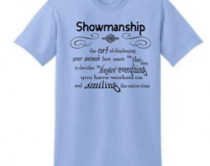 Showmanship t- shirt for 4-h or FFA youth or anyone else who shows ...
