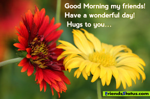 Good Morning my friends! Have a wonderful day! Hugs to you…