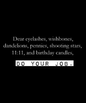 Do your job! make my wishes come true