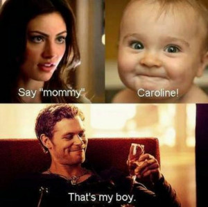 baby, caroline forbes, funny, klaus, klaus mikaelson, lol, the ...