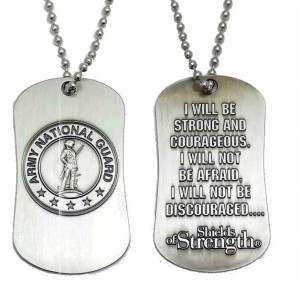 army national guard dog tag inspirational necklace