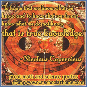 Nicolaus Copernicus offers wisdom about wisdom