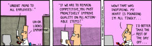 In the early days of Dilbert – March 1990, when the strip appeared ...