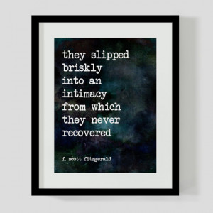Print F. Scott Fitzgerald Love Literary Quote Wall Art, Decor - 2 ...