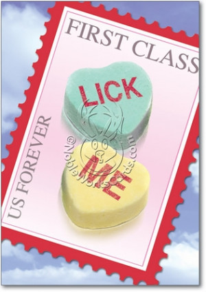 Lick Me Funny Valentine's Day Greeting Card