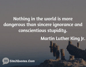 Nothing in the world is more dangerous than sincere ignorance and ...