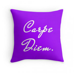 Carpe Diem Pillow, Purple Pillow, Life Quote, Quote Pillow, Pillows ...