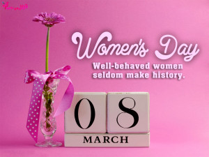 ... Women's Day Wishes and Greetings Quote Card Image 8 March Womens Day