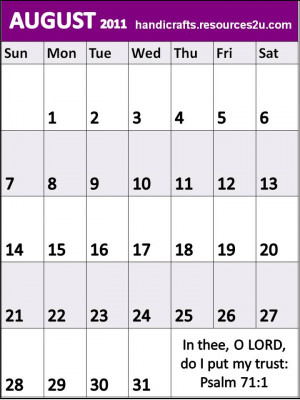 Free Calendars and Blank Calendars Planner for 2011