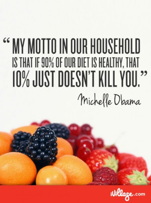 ... lifestyle of balance - and the quote from Michelle Obama on the right