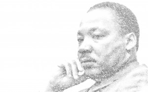 Artistic - Typography Martin Luther King Bw White Wallpaper