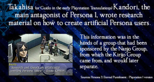 ... Persona 1 dubbed names, so Kei Nanjo is called Nate, and Takahisa