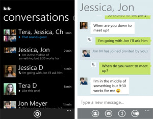 Kik Messenger Arrives to Windows Phone 7. Taking a Hatchet to GroupMe.