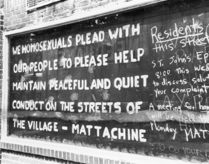 The weekend of the riot, the Mattachine Society tried to restore peace ...