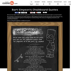 Bart Simpson's Chalkboard Quotes