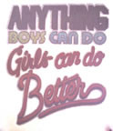 anything boys can do girls can do better vintage t-shirt iron-on heat ...
