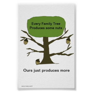 Funny Family Nut Tree Poster