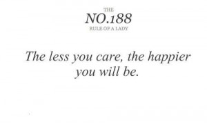 care less...