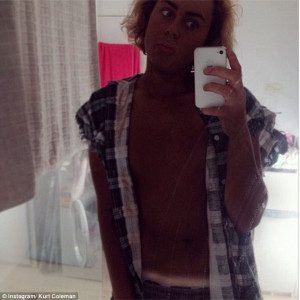 ! Selfie-obsessed teen Kurt Coleman shows off his EXTREME tan lines ...