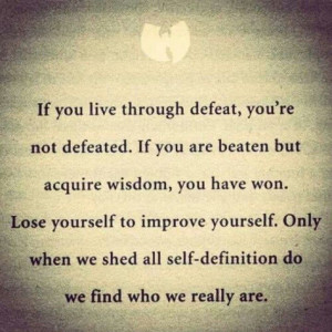 Lose yourself to improve yourself