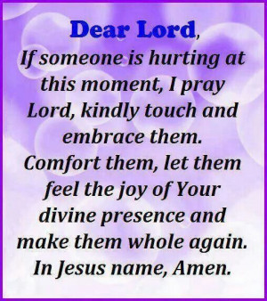 Prayer for healing. ..