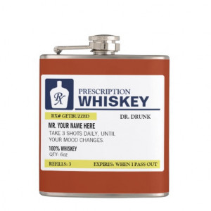 Funny Prescription Whiskey Hip Flask