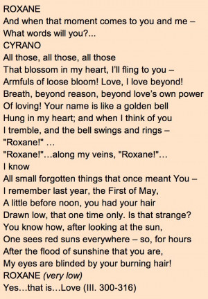 My favorite quote from Cyrano de Bergerac