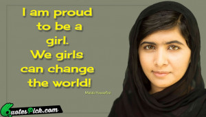 Am Proud To Be by malala-yousafzai Picture Quotes