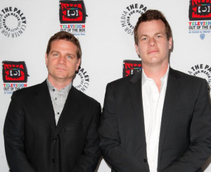 Jonathan Nolan and Greg Plageman at event of Person of Interest 2011